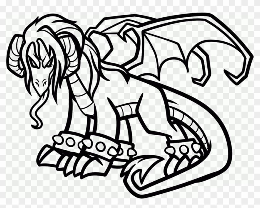 Dragon Line Art - Drawing #812210