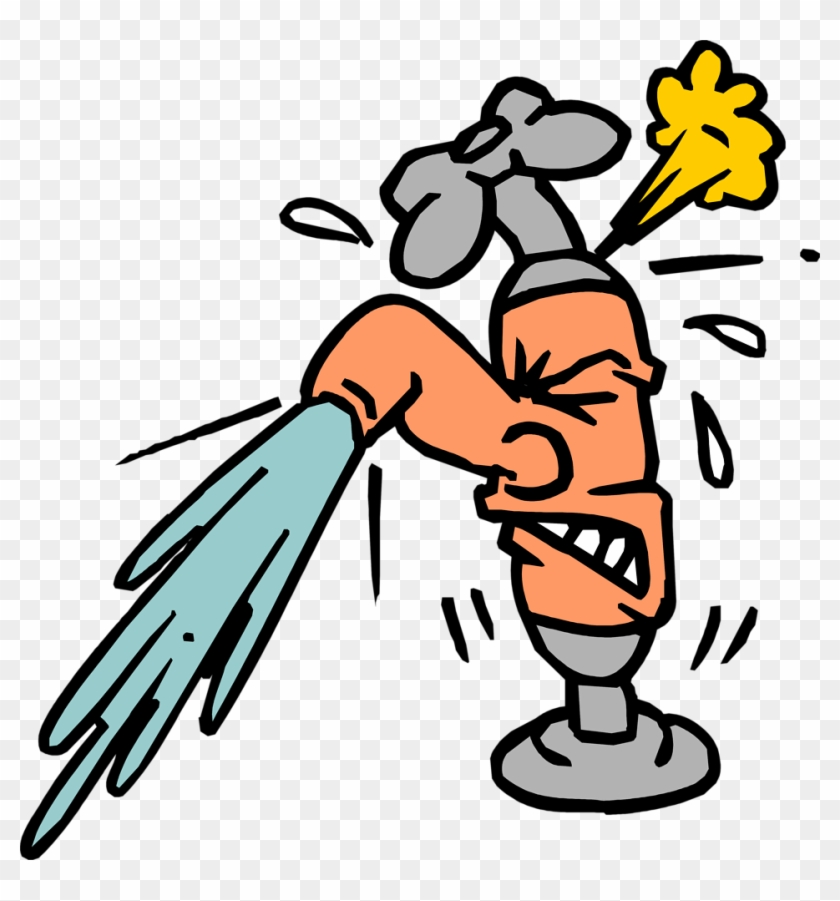 Illustration Of A Cartoon Angry Faucet - Tropfender Wasserhahn Comic #812376