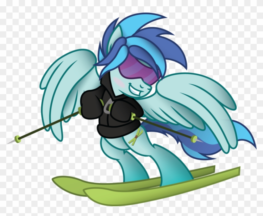 Skiing In Style By Artwork-tee - Cartoon #812623