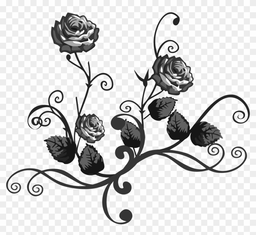 Black And White Flowers Png #813836