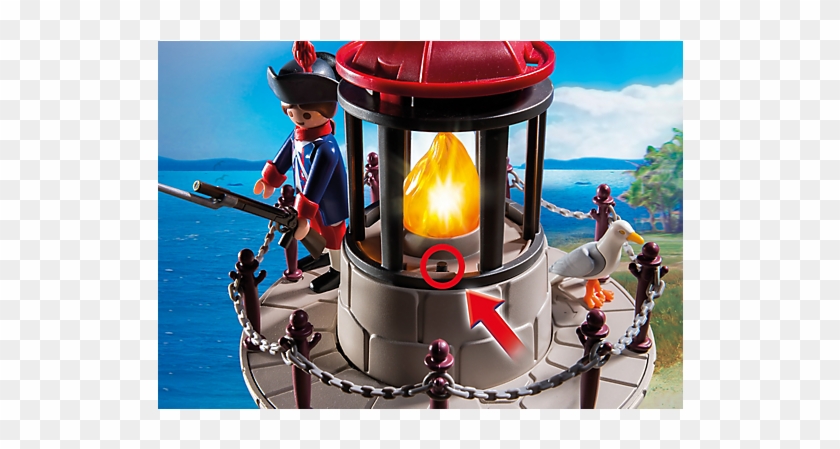 Playmobil ® 6680 Soldiers Tower With Lighthouse - Playmobil 6680 Pirates Soldiers' Lookout With Working #815047
