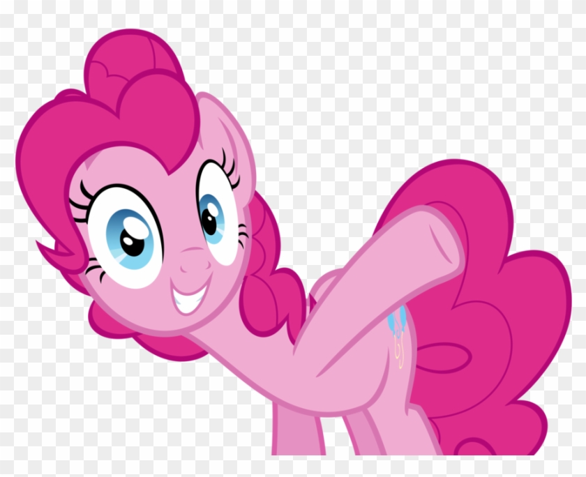 Pinkie Pie Raising A Hoof Vector By Silentcoregraffiti - Pinkie Pie Happy Vector #815182