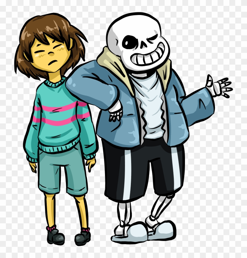 Sans And Frisk By Gotmlk77 - Sans And Frisk Png #815257