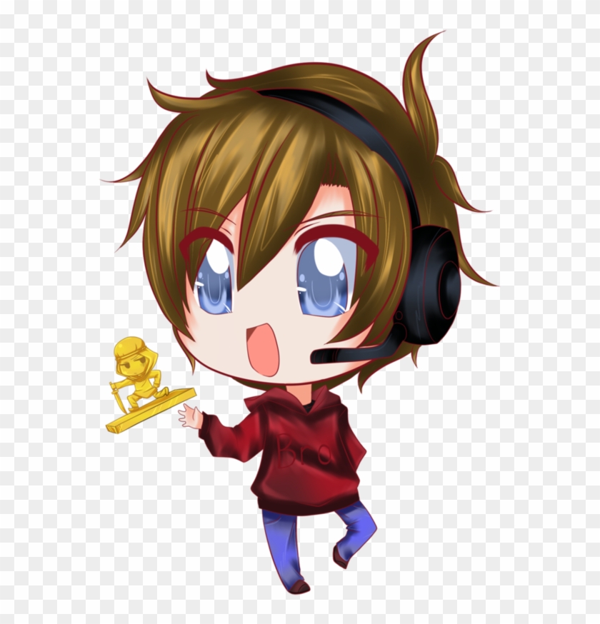 Chibi With Nerd Glasses - Chibi Boy Gamer Png #815370