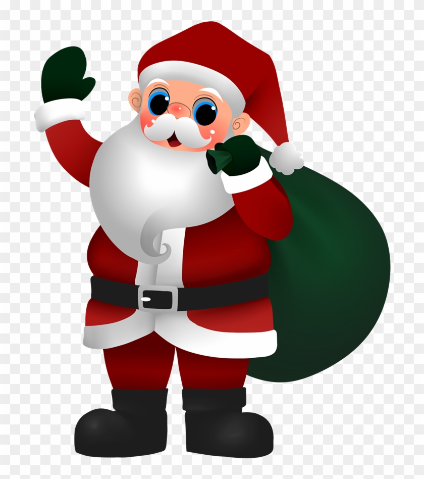 Santa Claus Clipart - Bunter Weihnachtsmann, Der Tasche Der Spielwaren Grußkarte #147460