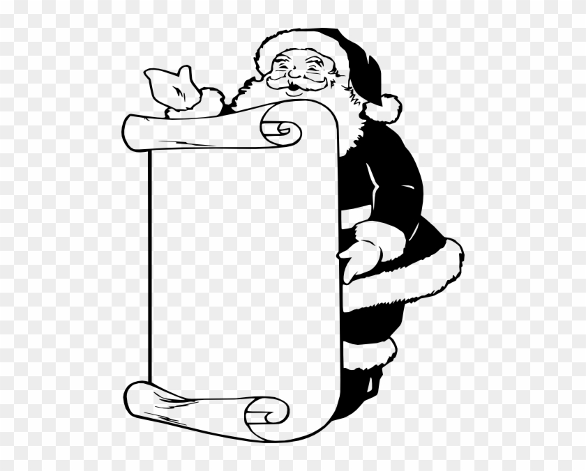 Santa Claus Black White #147478