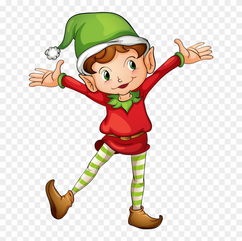 Christmas Elves Clipart Free 18 Elves Christmas Clipart - Lutin Du Pere Noel Dessin Couleur #147820
