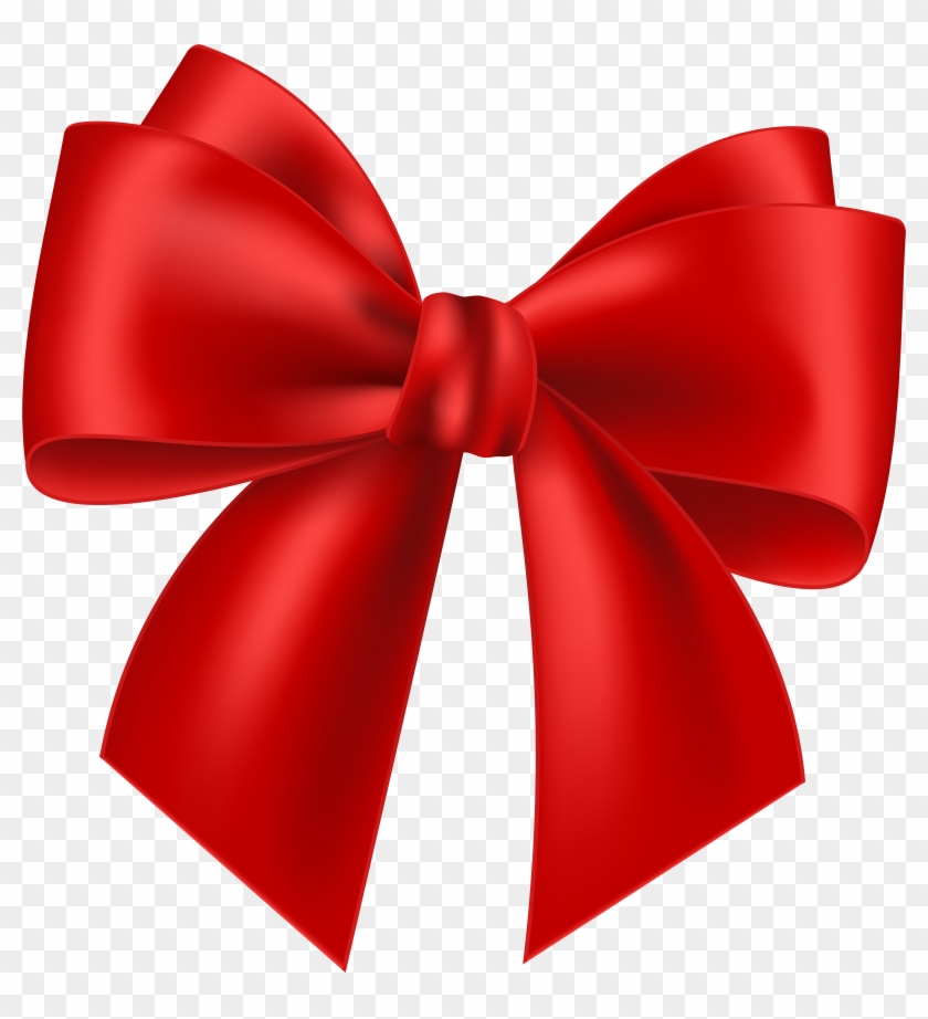 Red Bow Transparent Clip Art Image - Red Bow Clip Art #148278