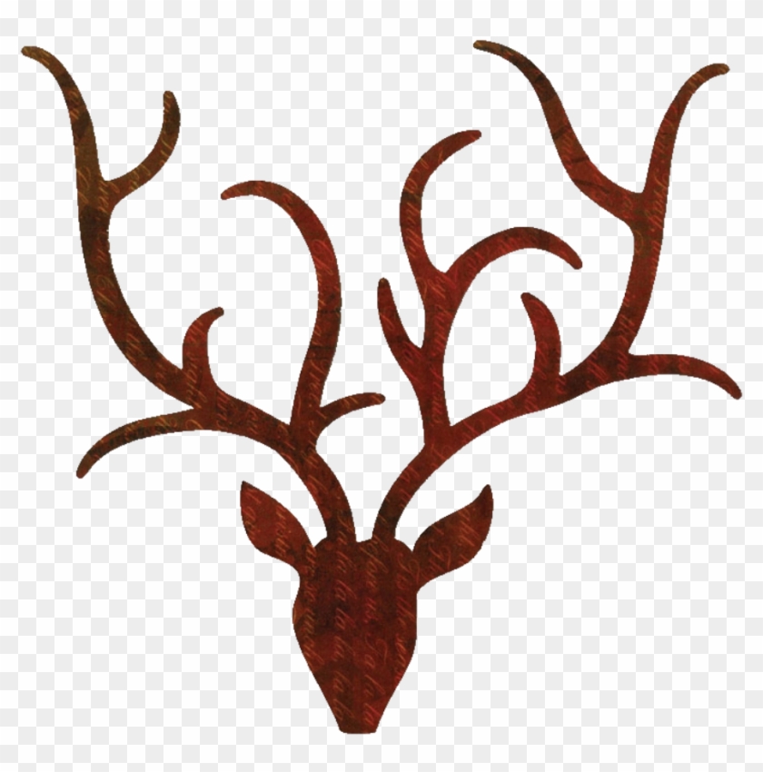 Reindeer Clipart Outline - Antlers Pillow By Face To Face Designs #148432