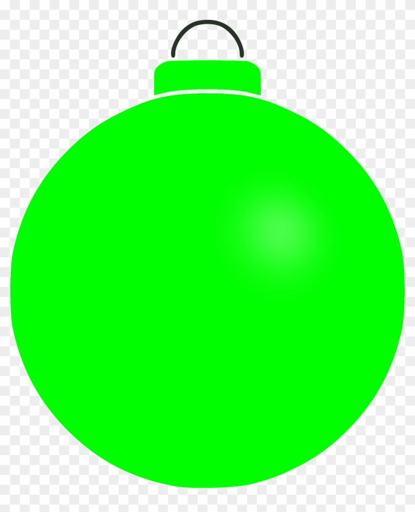 Plain Christmas Bauble Clip Art - Green Christmas Ornament Clipart #148705