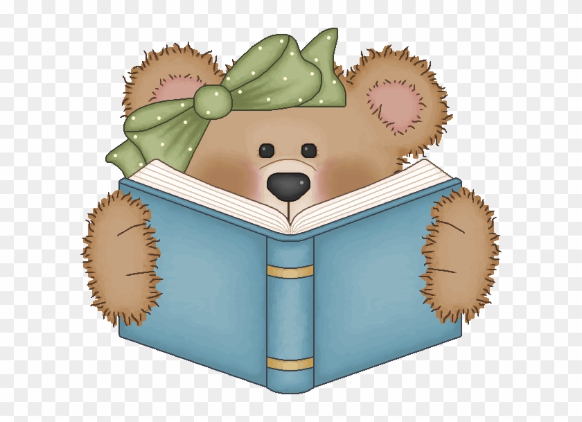 Christmas Reading Books Clipart - Bear Reading A Book Clipart #148972