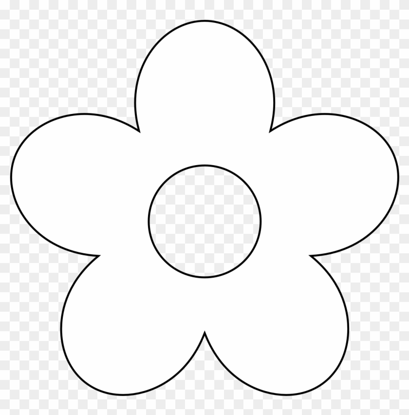 Flower - Clipart - Black - And - White - Flower Icon White Png #149684