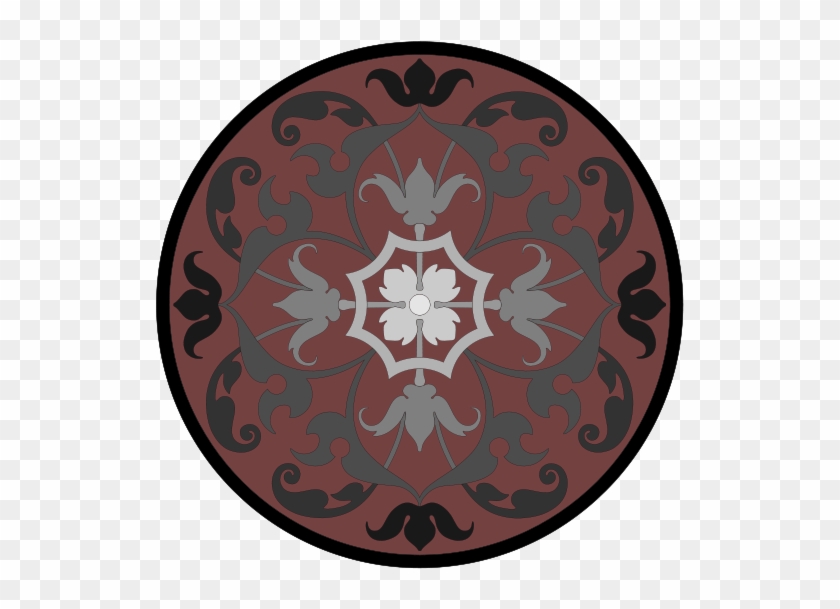 Free Round Ornamental Panel - Sad Face Clip Art #149944