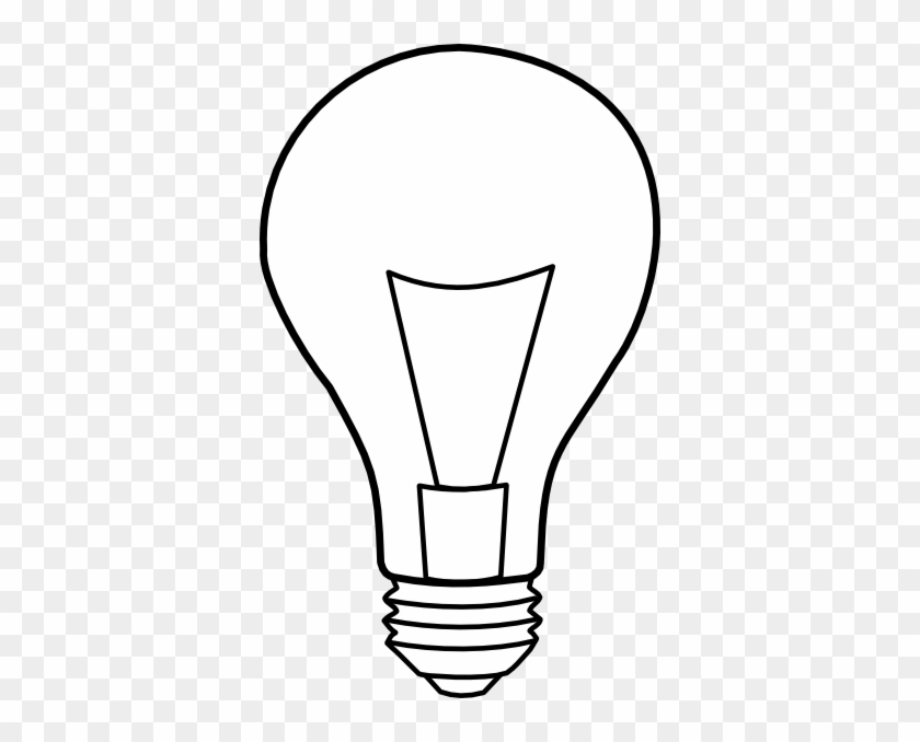 Light Bulb Outline Clip Art - White Lamp Vector Png #149996