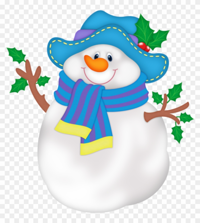 Snowman Png With Blue Hat - Christmas And Winter Clip Art #150019