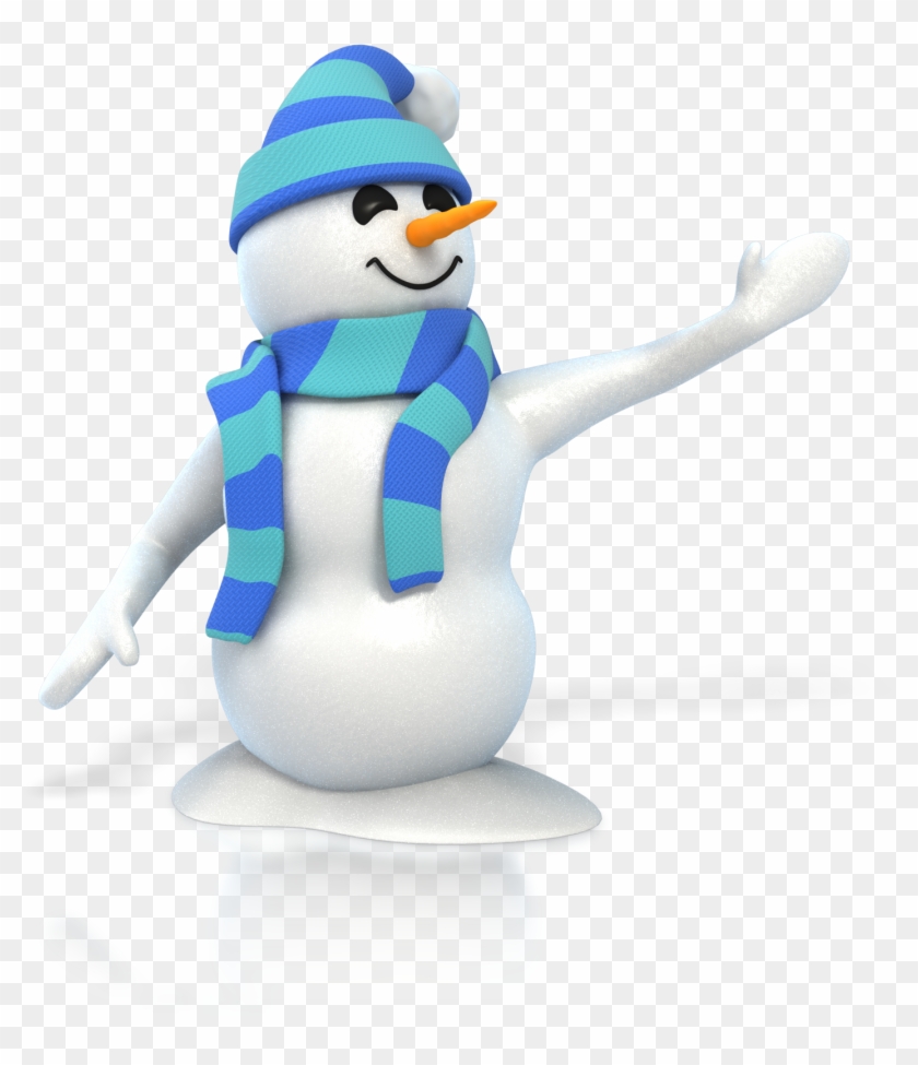 Snowman Pointing Pc 1600 Clr - Presentation #150644