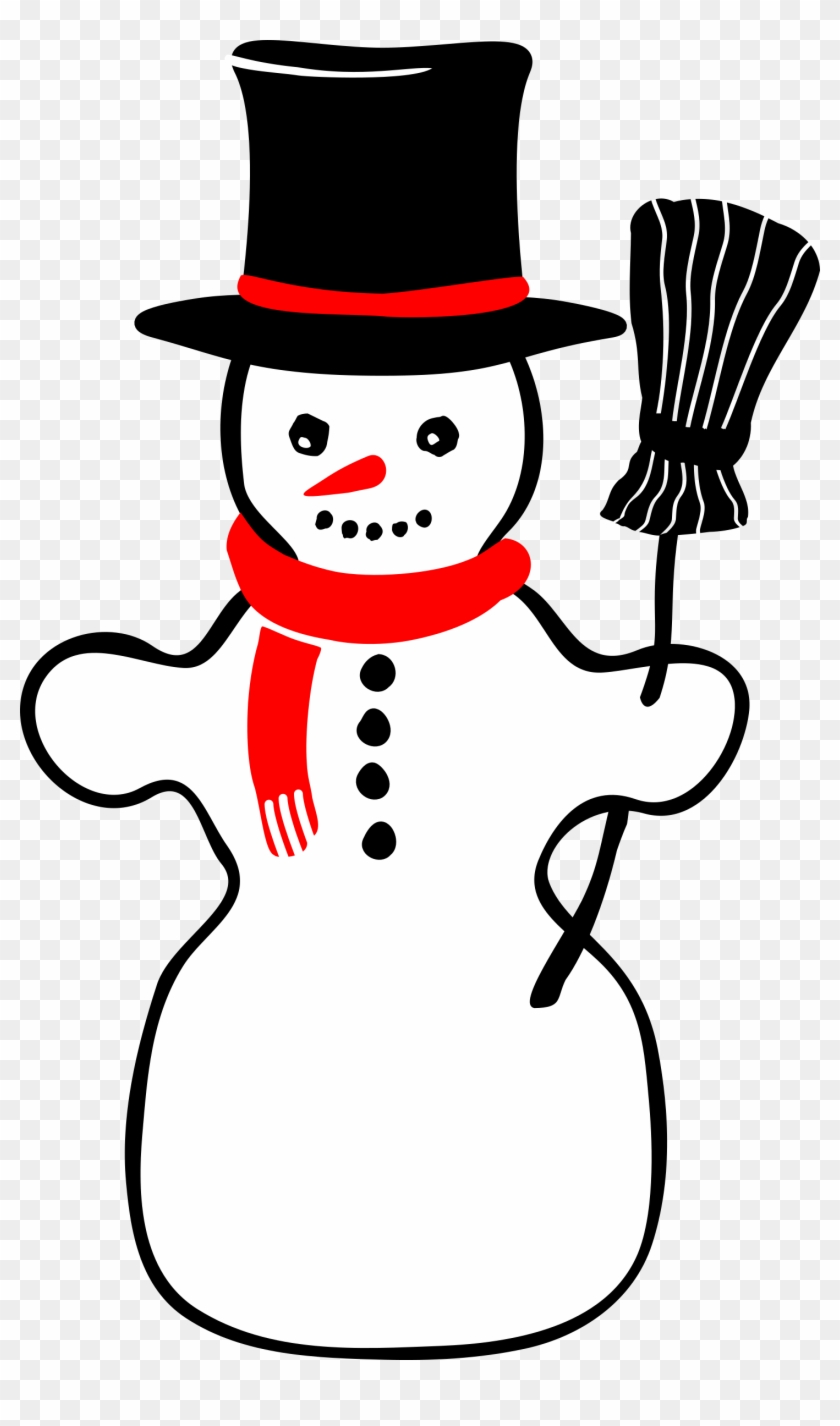 Snowman Hat Outline - Snowman Clip Art #150670