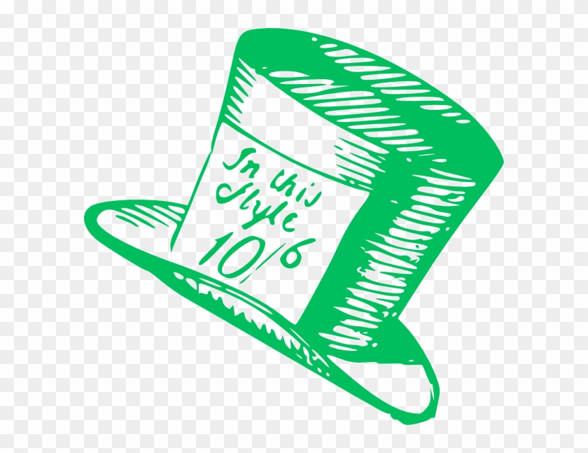 Mad Hatter Hat Clip Art - Mad Hatter Hat Vector #153406