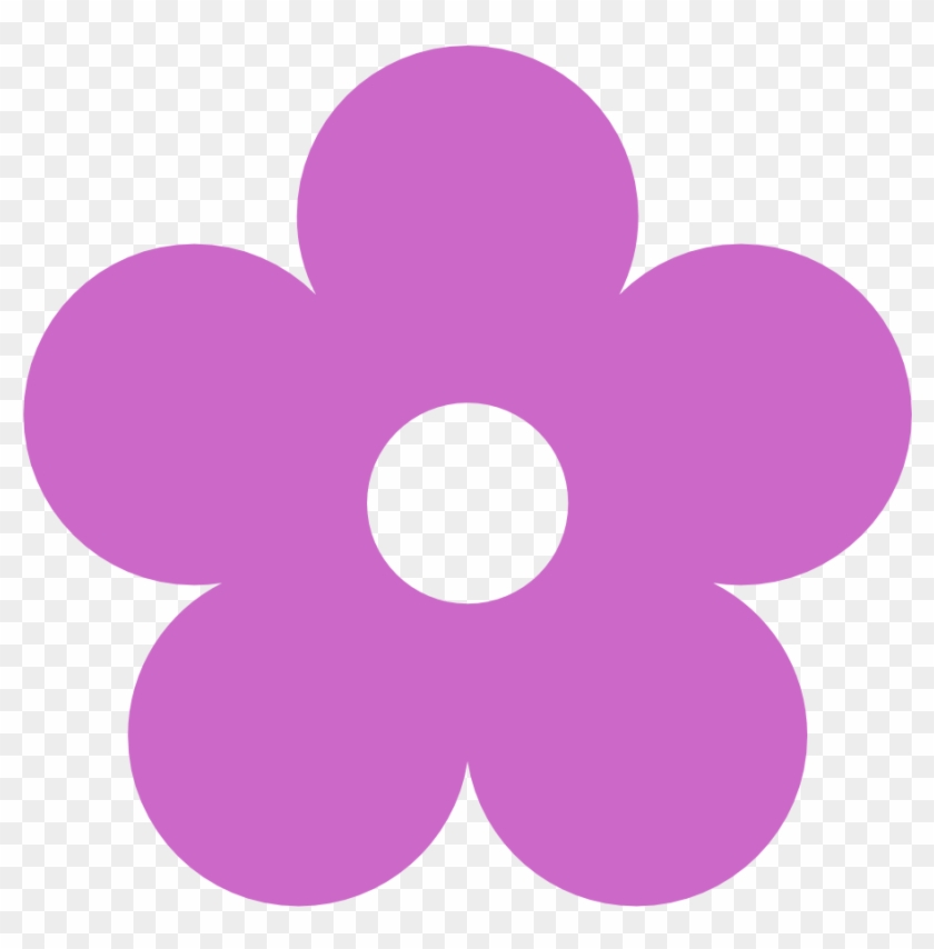60s Flower Clipart Hippie Flower - Colored Flower Clipart #154988