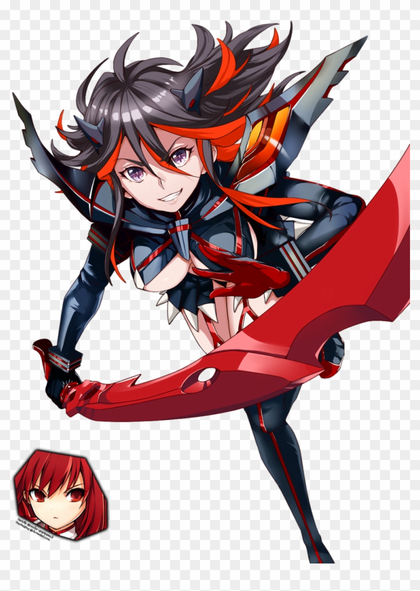 Kill La Kill Render Ryuuko Attack Potrait Fanart By - Kill La Kill Fanart #815814