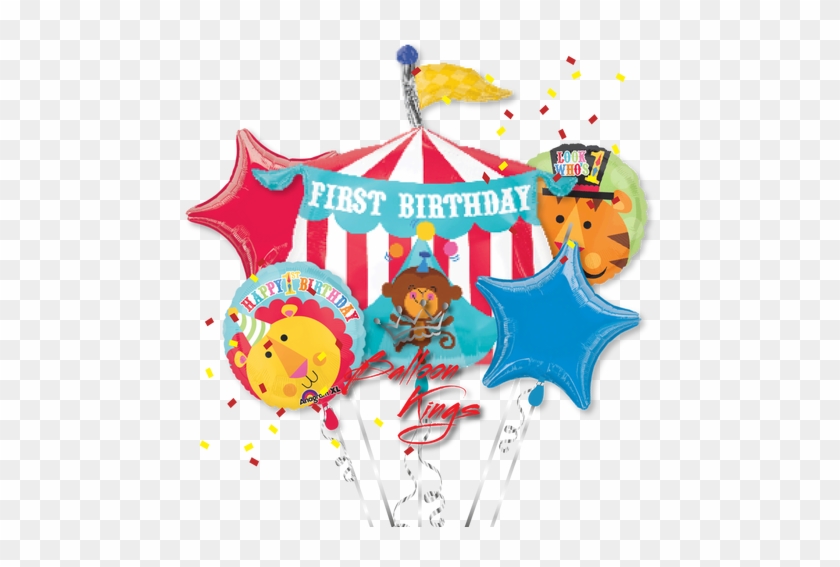 1st Birthday Circus Bouquet - 23" Fisher-price First Birthday Circus Tent - Mylar #816026