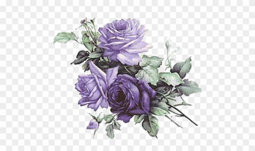 Rose - Vintage Purple Rose Clip Art #816027