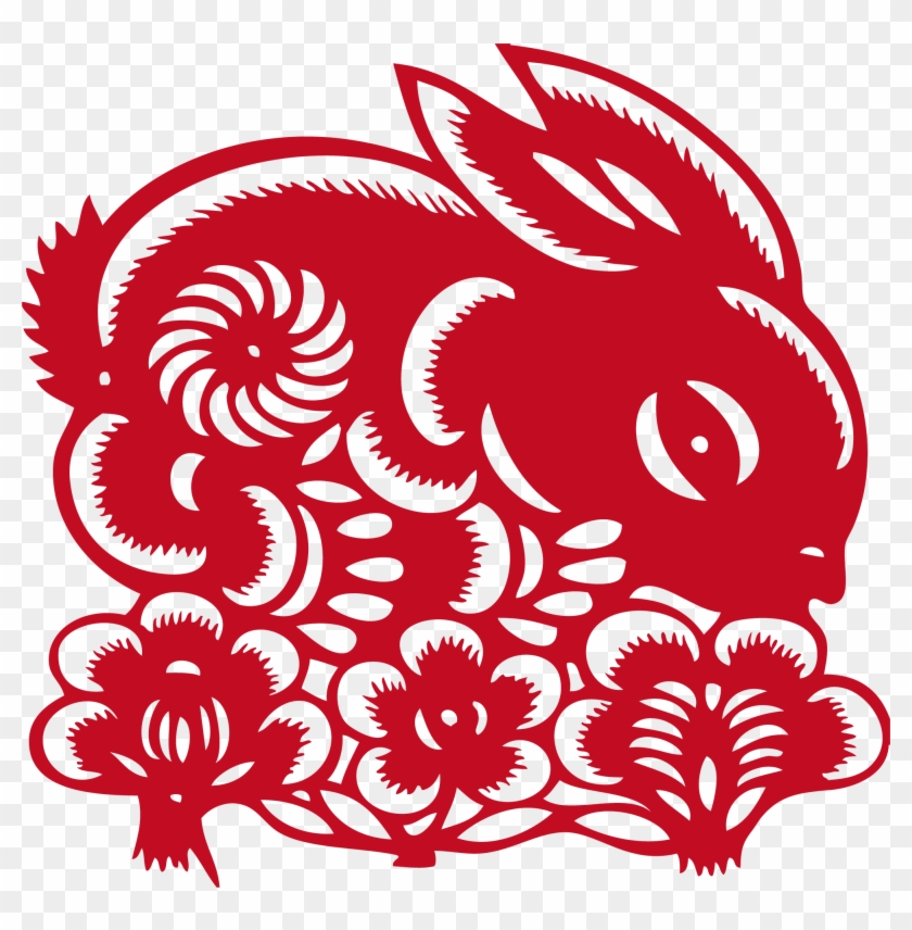 Papercutting Chinese Paper Cutting Rabbit Clip Art - 兔 年 剪纸 图片 #816385