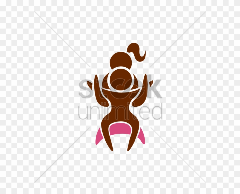 Girl Giving A Full Body Massage Clipart - Stock Illustration #816420