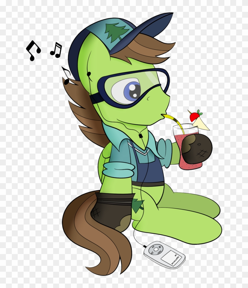 Coramino, Cap, Douglas Spruce, Drink, Drinking, Earbuds, - Cartoon #816567