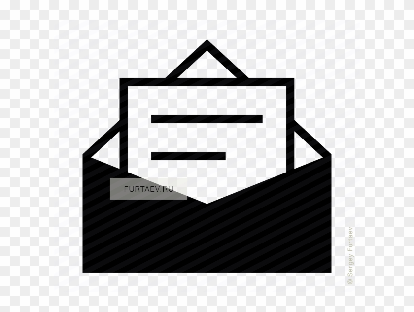 Vector Icon Of Opened Envelope With Text Page Inside - Email Symbol Word 2013 #817209