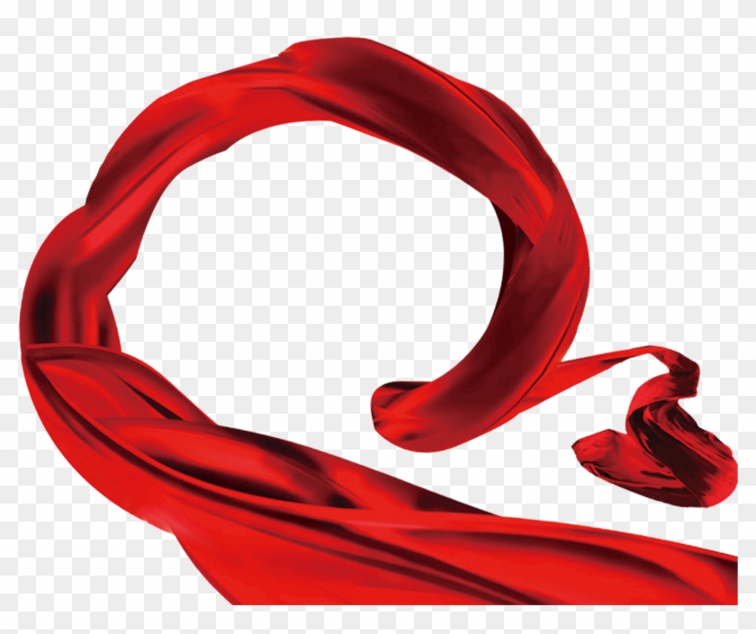 Red Ribbon Silk Textile - 红 飘带 Png #817960