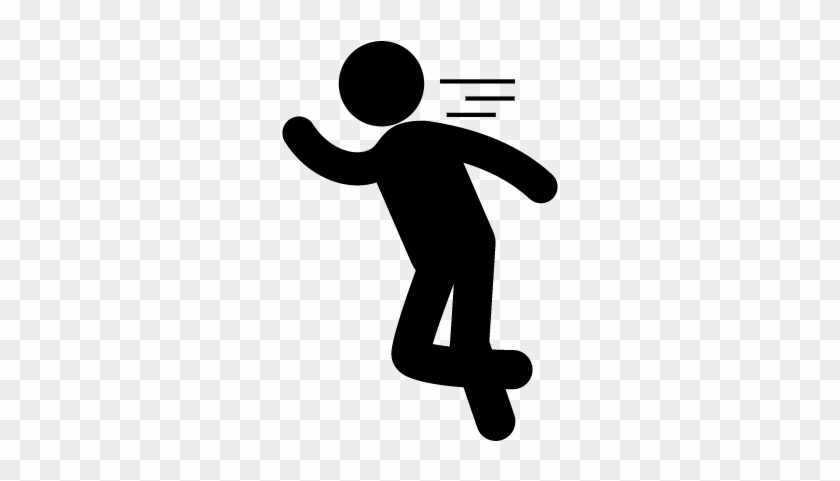 Man Silhouette Running Escaping Vector - Escape Icon Png #818385