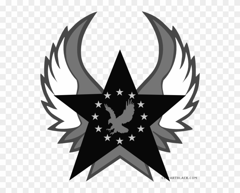 Eagle Star Animal Free Black White Clipart Images Clipartblack - Eagle Star Animal Free Black White Clipart Images Clipartblack #818501