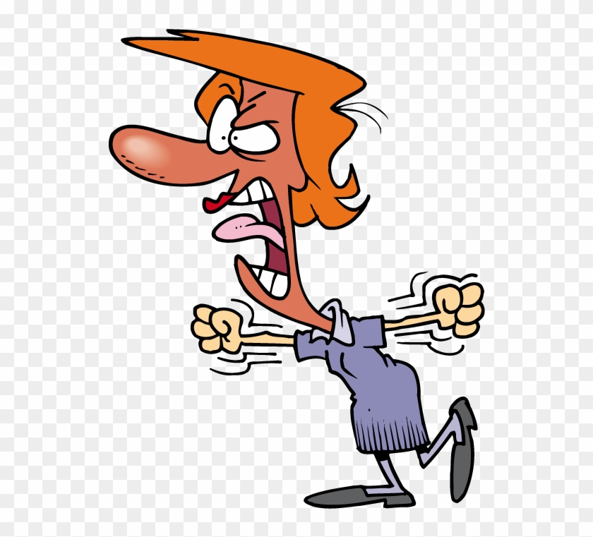 Anger Cartoon Screaming Clip Art - Angry Lady Cartoon #818896