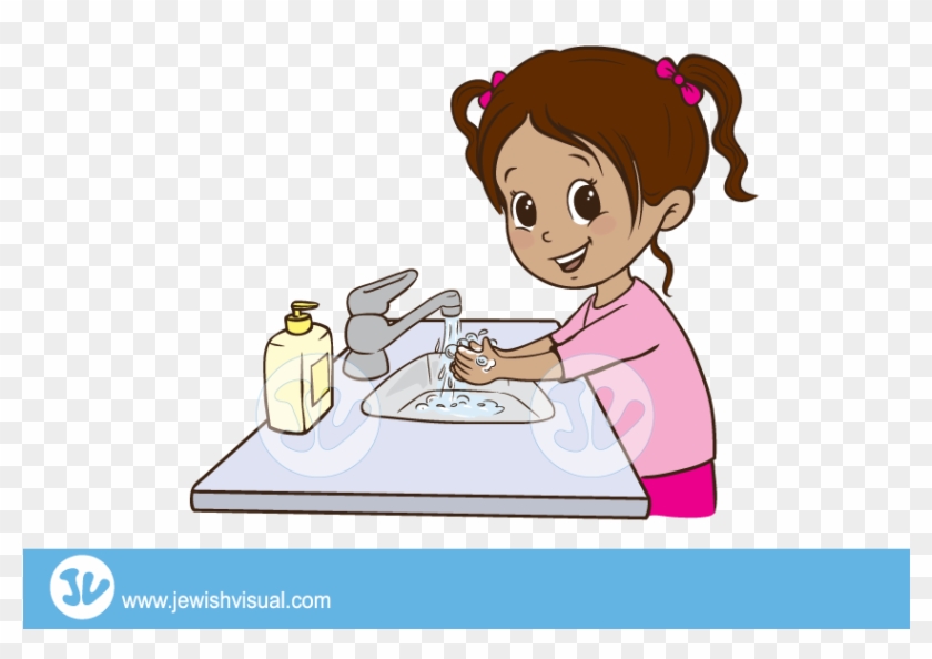 Girl Washing Hands Clipart - Girl Washing Hands Clipart #819320