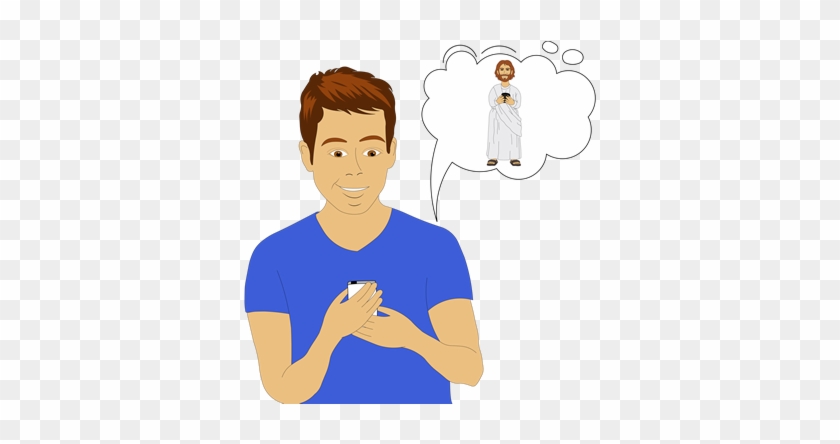 Jesus Text Me - Cartoon #819342