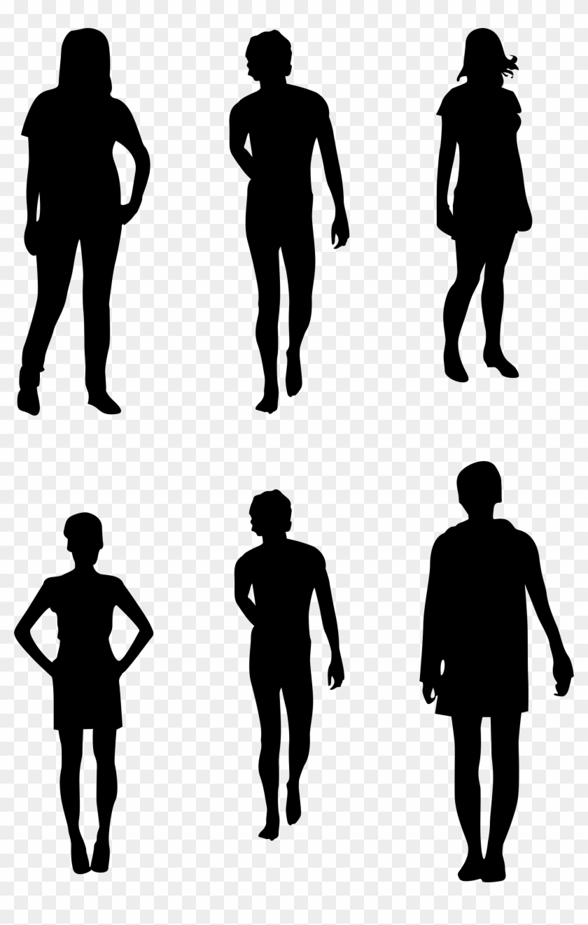 Photoshop People Silhouettes - Iconserve 3 Piece Collapsible Reusable Eco Friendly #819502