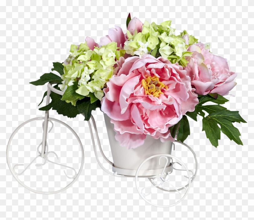 Pivoines - Nearly Natural 4807 Peony And Hydrangea Tricycle Silk #820503