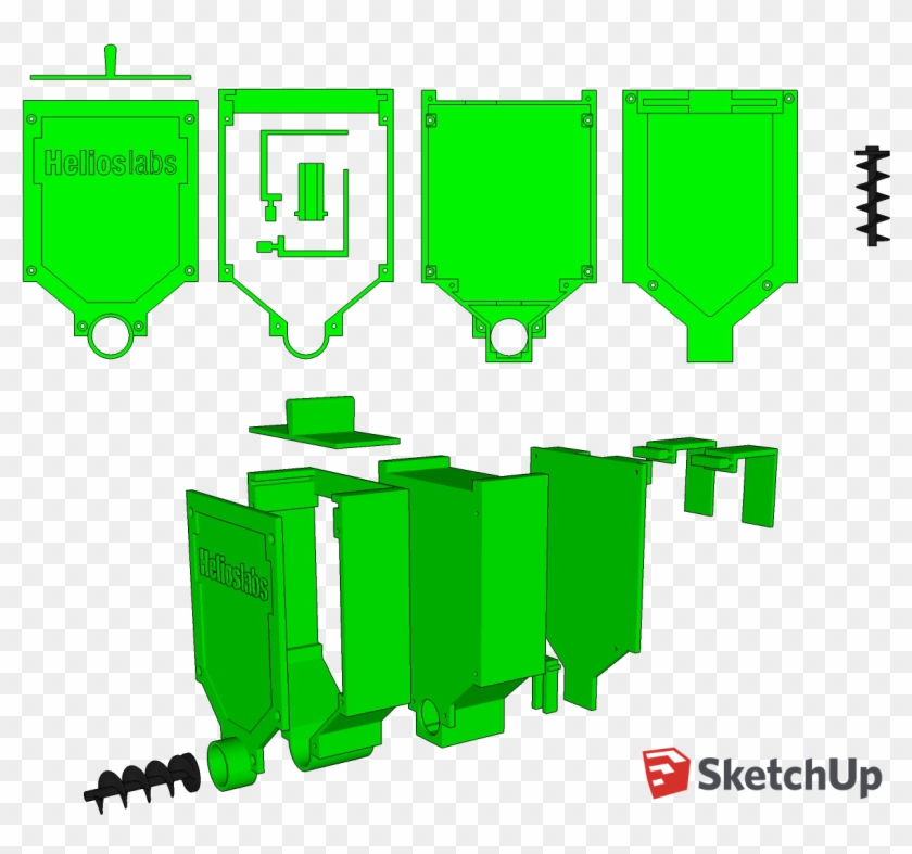 The Original Model Was Created Using Sketchup - Fish Automatic Feeder Png #820836