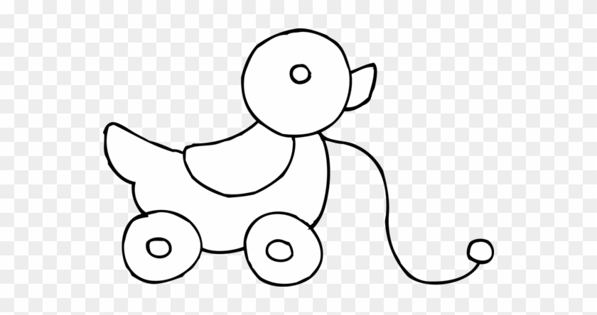 Baby Toys Coloring Pages Rolling Duck Toy Coloring - Clipart Png For Toys #820856