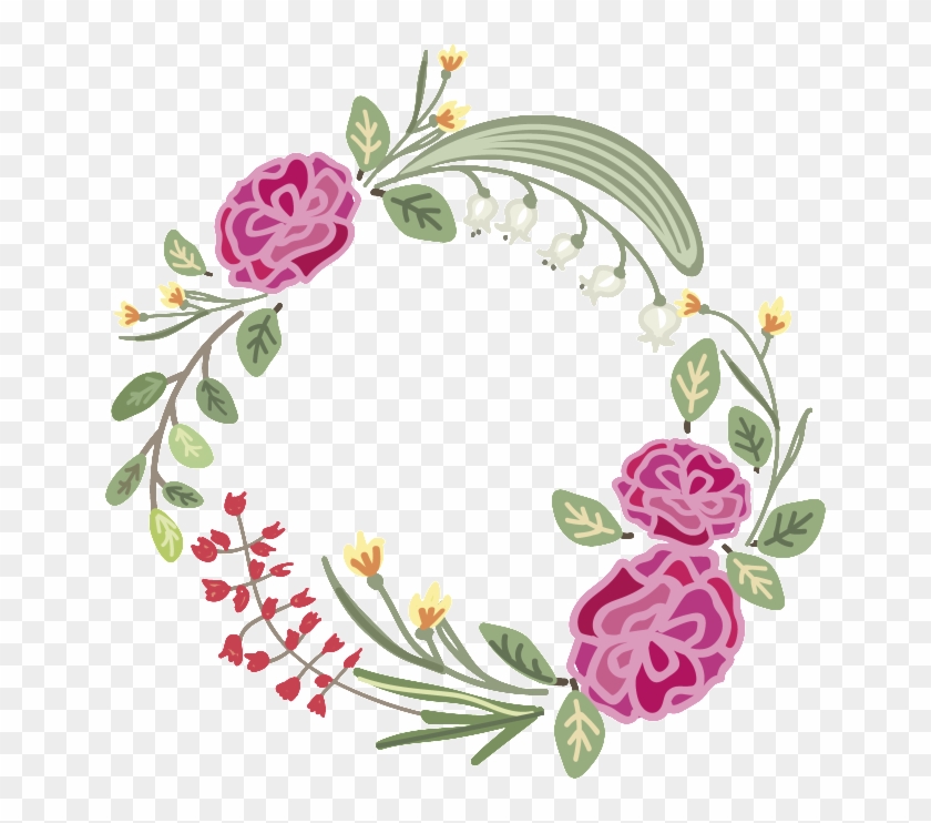 Transparent Flower Wreath Material For Purple Flowers - Flower #822572