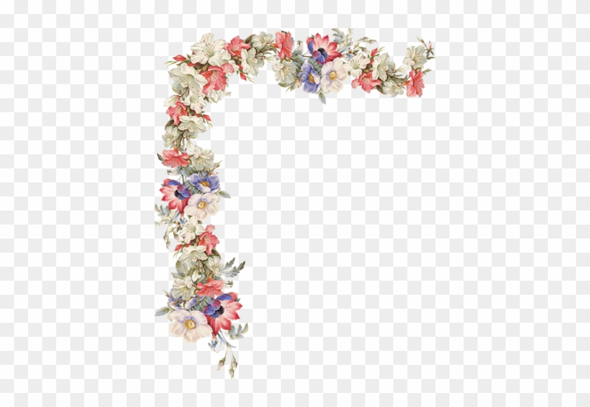 Cantos De Flores Do Vintage Em Png - Flores Esquineras Vintage #823202