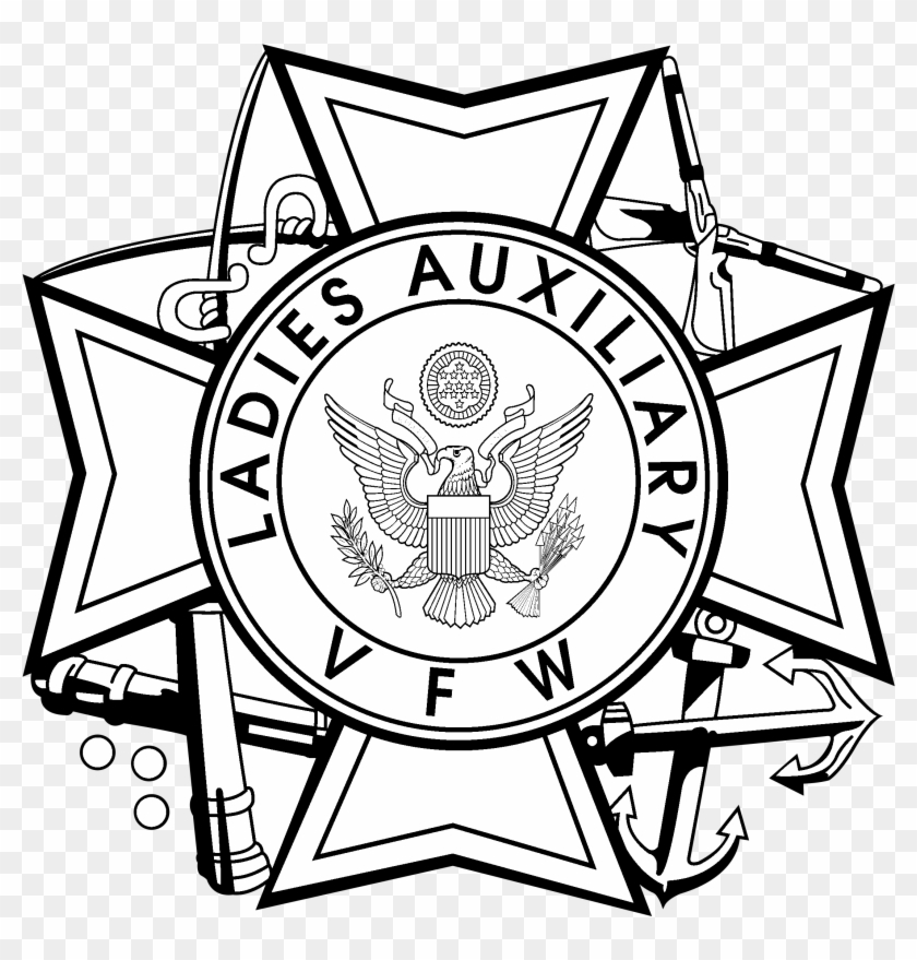 Vfw Logo Black And White - Vfw Ladies Auxiliary #823767