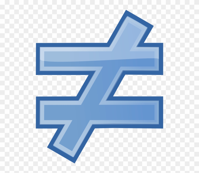 Not Equal Sign - Not Equal Sign Blue #823889