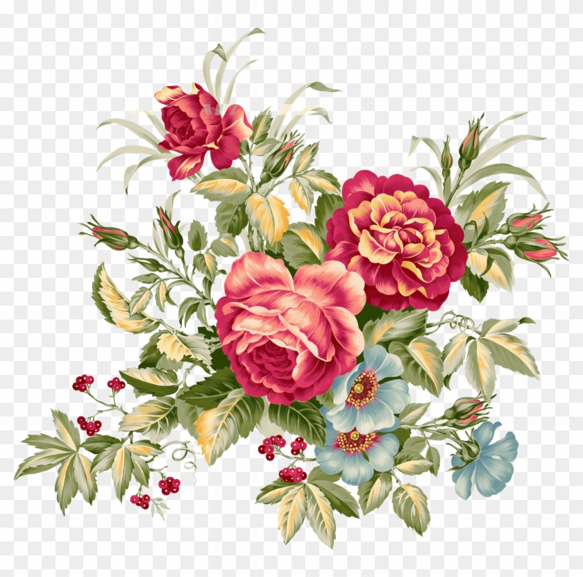 Bbf4fd217d1b - Vintage Flower Transparent Background #824015