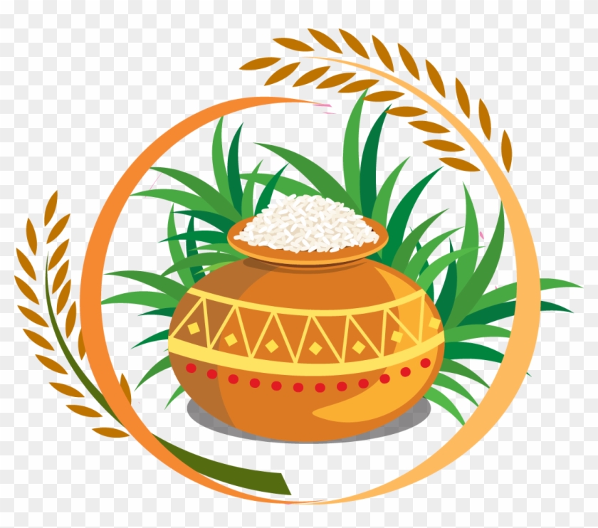 Thai Pongal Harvest Festival Clip Art - Happy Pongal Logo Png #825279