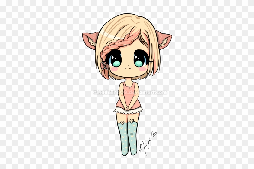 Mii-chibi [art Trade] By Madelinecg On Deviantart - Cute Chibi Art Styles #825692