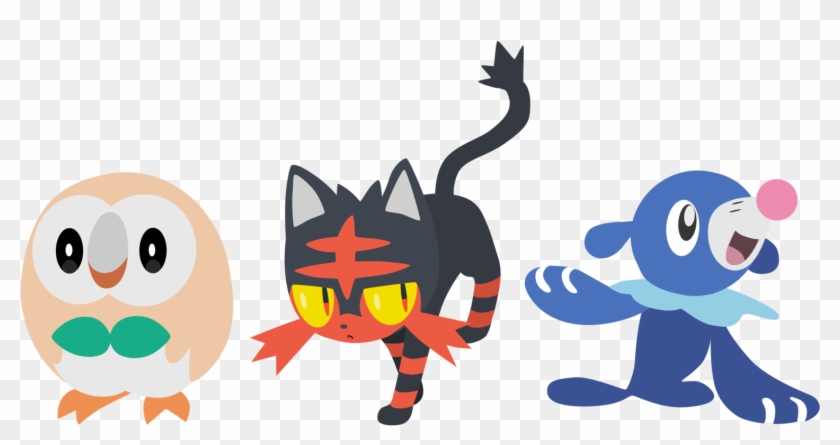 Pokemon Sun And Moon Starters - Pokémon Moon - Nintendo 3ds #825951