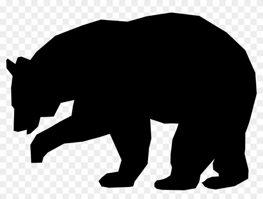 Bear Black And White Black Bear Clip Art Clipart - Bear Silhouette #826299
