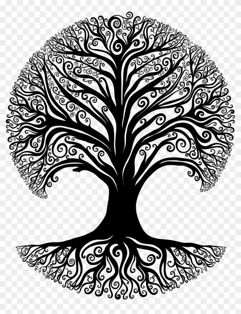   Whimsical Tree Black And White #827586